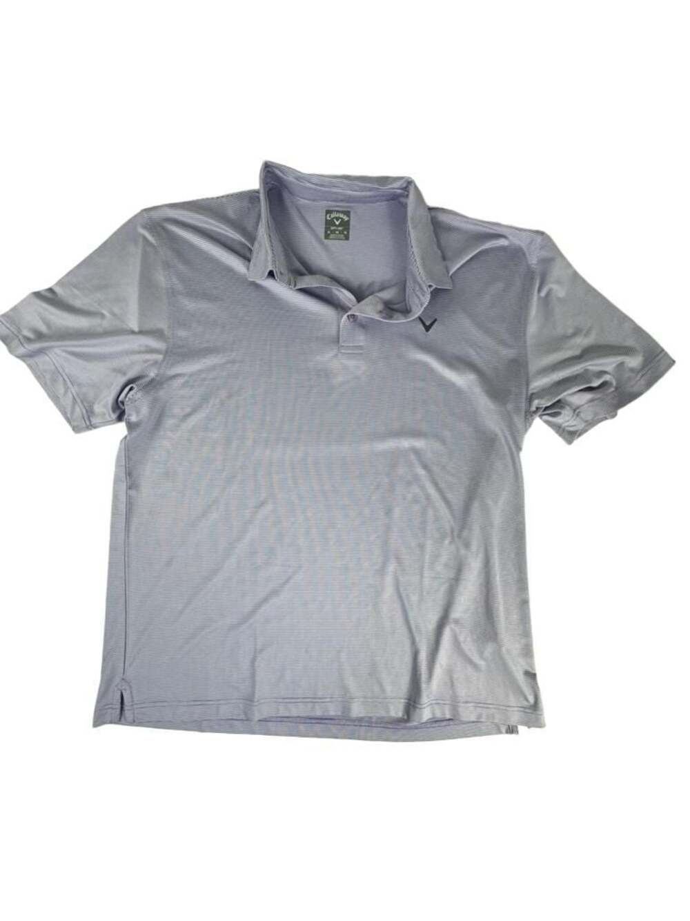 Callaway Opti-Dri Men's Light Purple Fine Stripe Short Sleeve Golf Polo Shirt Si